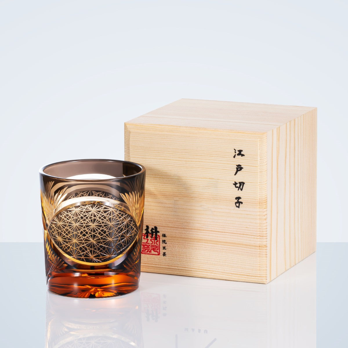 Tsuru Grace Edo Kiriko Handcrafted Crystal Whisky Glasses