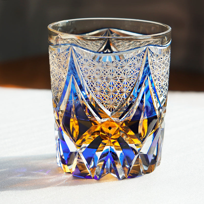 Hikari Prism Edo Kiriko Handcrafted Crystal Whisky Glasses