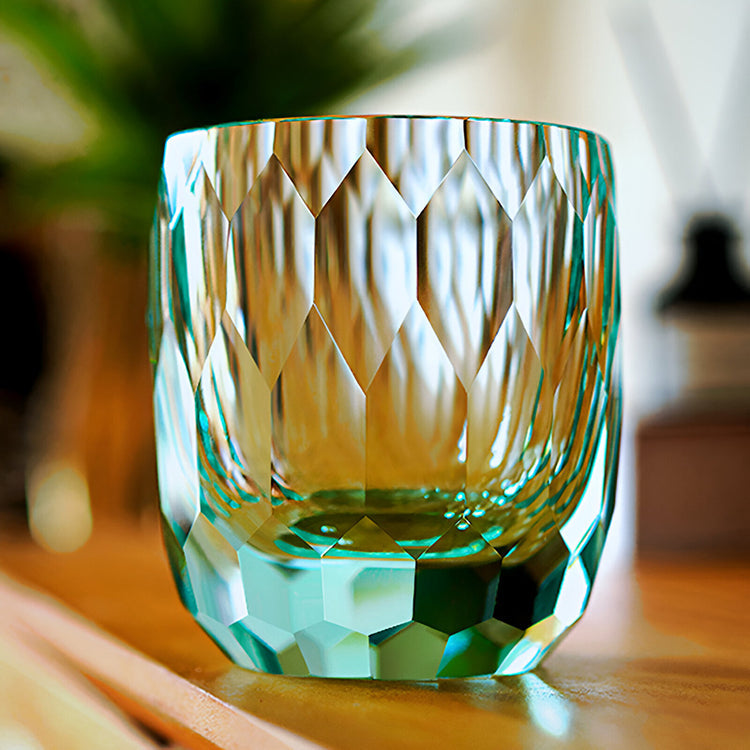 Lens Edo Kiriko Handcrafted Crystal Whisky Glasses