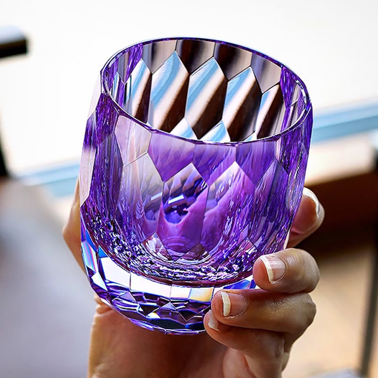 Lens Edo Kiriko Handcrafted Crystal Whisky Glasses