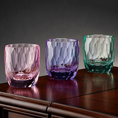 Lens Edo Kiriko Handcrafted Crystal Whisky Glasses