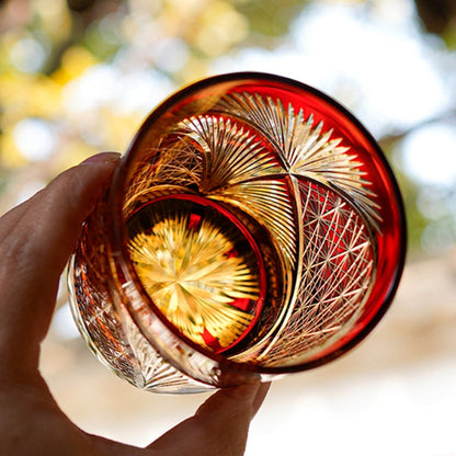 Tsuru Grace Edo Kiriko Handcrafted Crystal Whisky Glasses