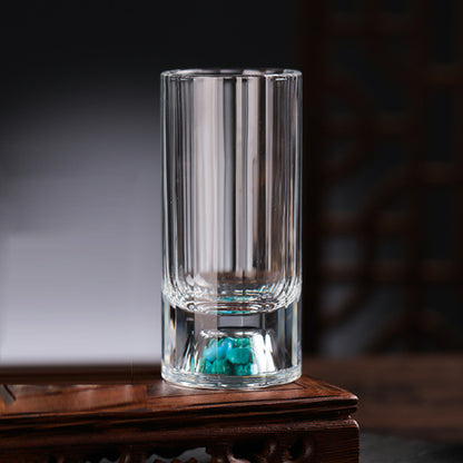 Turquoise Infused Crystal Whisky Glasses