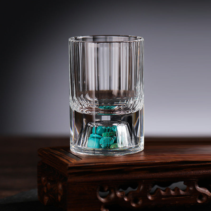 Turquoise Infused Crystal Whisky Glasses