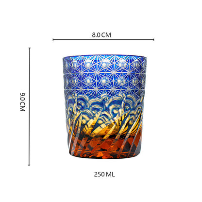 Starry Sea Edo Kiriko Handcrafted Crystal Whisky Glasses