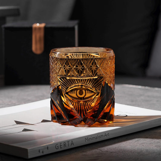 Eye of Providence Edo Kiriko Handcrafted Crystal Whisky Glass