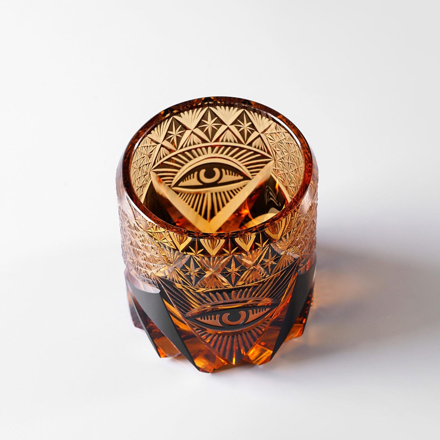 Eye of Providence Edo Kiriko Handcrafted Crystal Whisky Glass